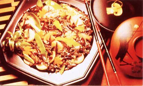 Stir Fry Wild Rice, Snow Peas and Pork