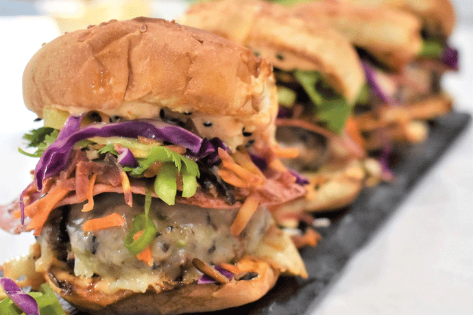 Pork & Beef Wild Rice Hawaiian Sliders