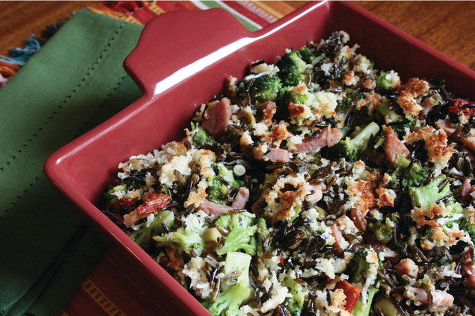 Tuscan Ham & Wild Rice Gratin