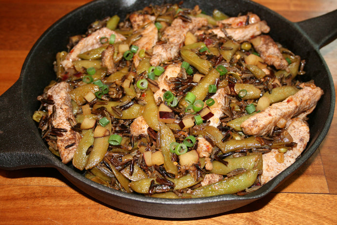 Sweet ’n Spicy Pork & Plum Skillet