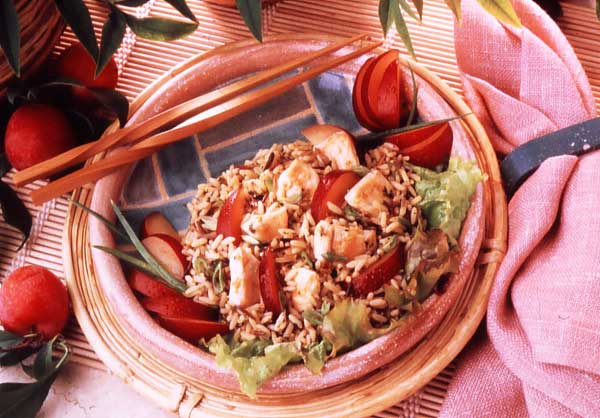 Plum Ginger Chicken Wild Rice Salad