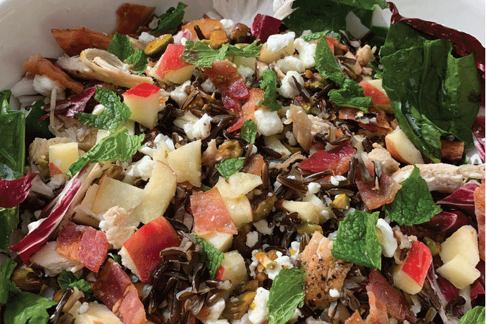 Wild Rice Spinach Radicchio Salad