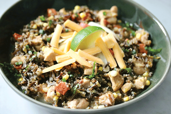 Salsa Verde Wild Rice Chicken Stew