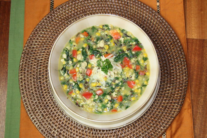 Curry Corn & Wild Rice Chicken Soup