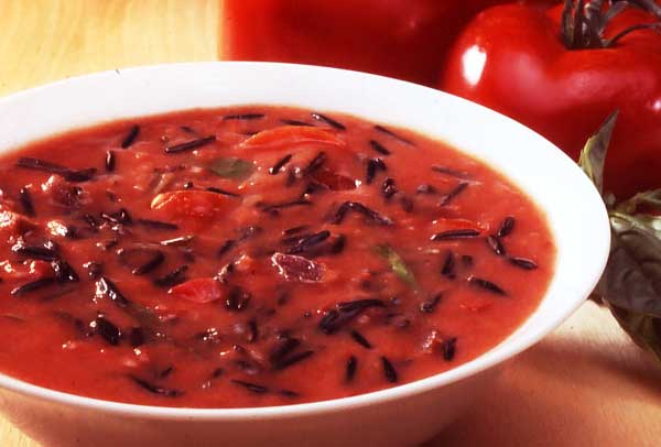 Fresh Tomato Wild Rice Bisque